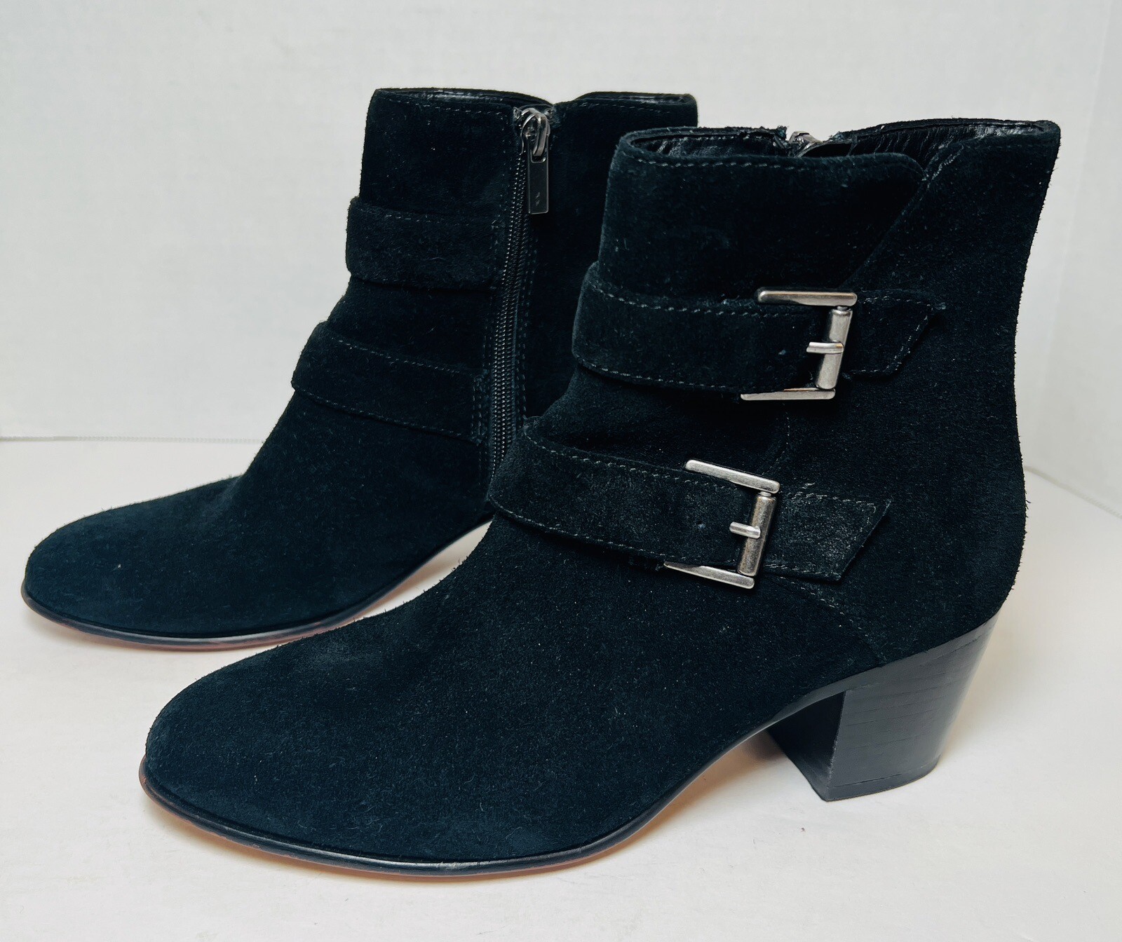 Clarks Womens CEARA CHLOE Black Suede Ankle Boot Size M Double