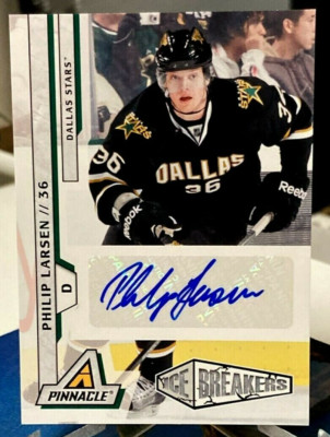 PHILIP LARSEN RC AUTO /299 PINNACLE #270 ICE BREAKERS 2010 DALLAS STARS