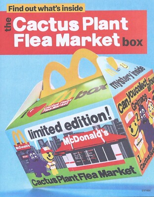 Cactus Plant Flea Market x McDonald’s XL 2022 Cactus Plant Flea Market Box Ltd Edition McDonalds Flyer