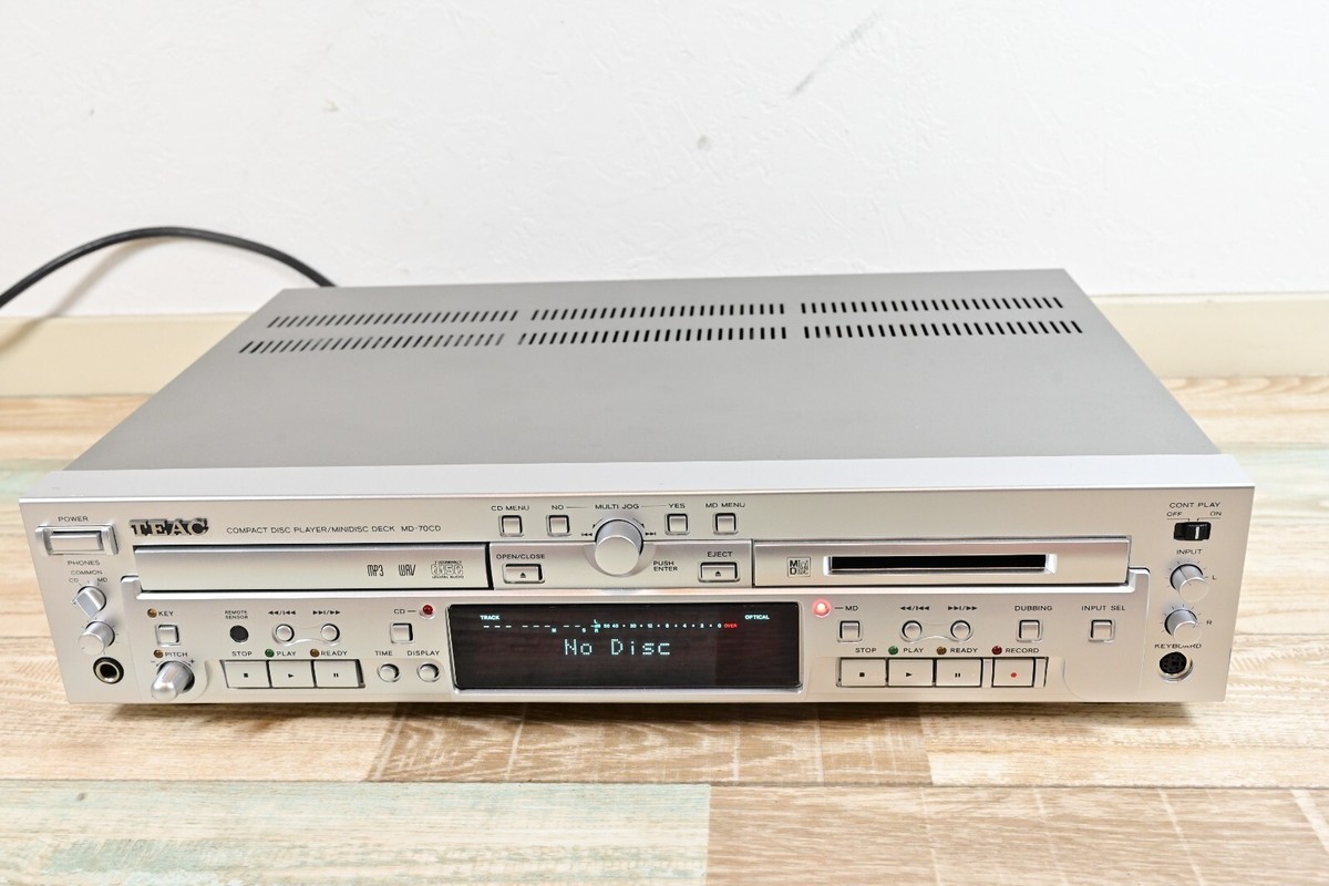 Tested Movie TEAC MD-70CD-S CD MD Player Combination Deck 100V  