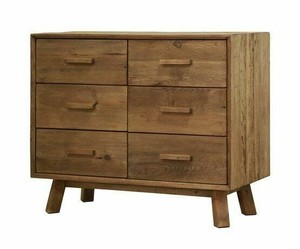 Mandelyn Low Dresser Chest Recycled Pine Dresser 6 Drawers