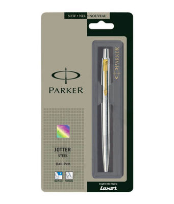 PARKER JOTTER STAINLESS STEEL GT RETRACTABLE BALL POINT PEN WITH FREE SHIPPING