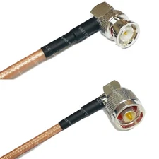 RG400 BNC MALE ANGLE to N MALE ANGLE RF Cable FAST-SHIP LOT