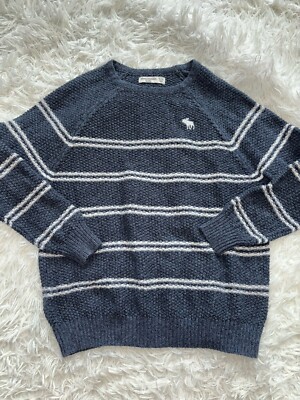 Abercrombie Kids 11/12 Girls Blue Striped Slight Cure 