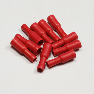 Vollisolierte rote Buchse Kugel Buchse Terminal Verbinder Klemmen Crimp