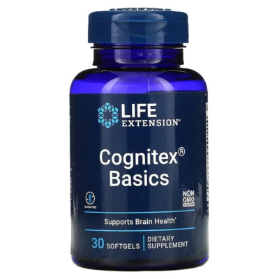 Life Extension, Cognitex Basics with Phosphatidylserine 100mgs & Bilberry 30 sg