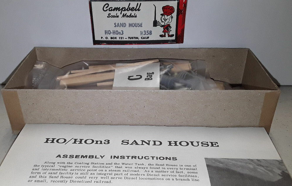 Vintage Campbell #358 Sand House HO-HOn3 Scale Model Kit (new old