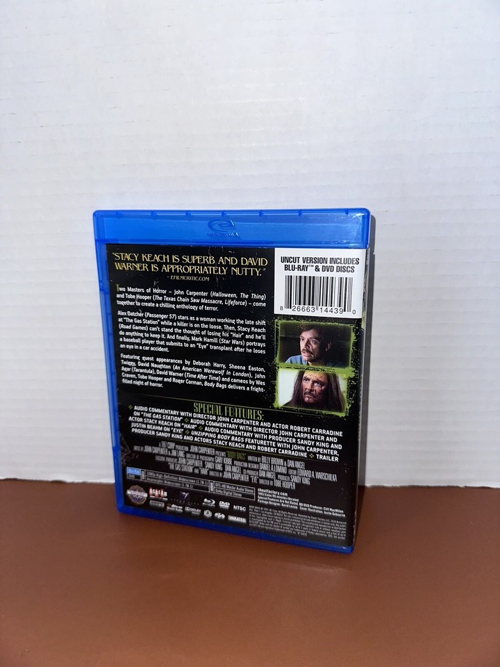 Body Bags (Bluray/DVD, 1993, 2Disc Set) John Carpenter Scream Factory