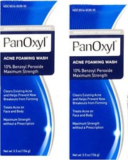 PANOXYL Jabón Espumoso para Acné 5.5 OZ Paquete de 2 Agentes de Limpieza de la Piel EE. UU.