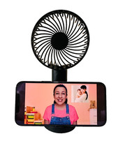 Tragbarer Handventilator USB Wiederaufladbar mit 3 Flügeln 3 Geschwindigkeitskontrollsystem 