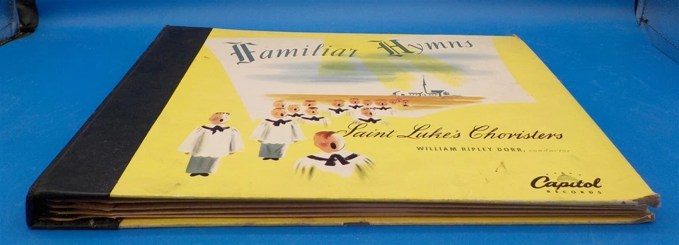 St Luke's Choristers 78RPM CAPITOL 4 Record Set Album Book BD-15 Familiar Hymns  - Image 3 of 4