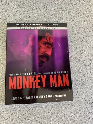 Monkey Man (Blu-ray, DVD And Digital Code) Brand New Sealed
