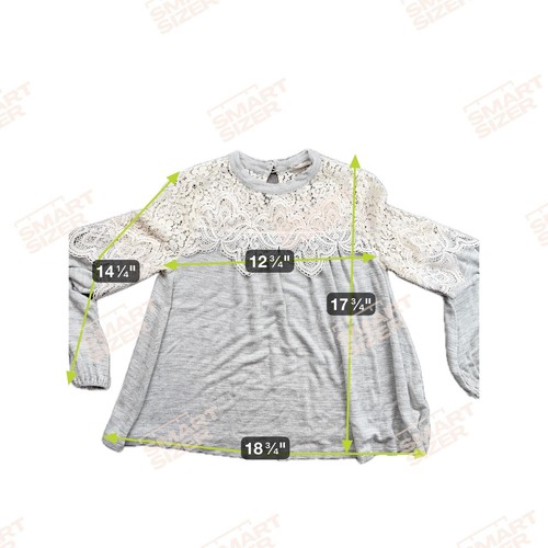Altar'd State Women's Medium Long Sleeve Lace Top - Picture 3 of 5