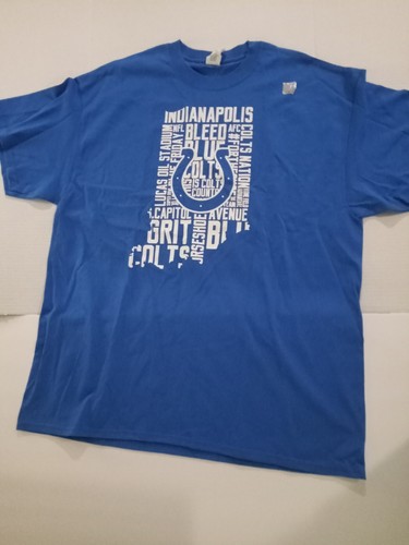Indianapolis Colts Gr. XL T-Shirt mit State Logo Grafik auf der Rückseite NFL