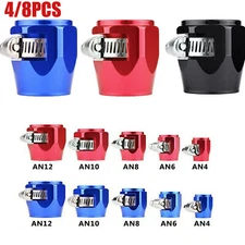 8pcs 4/6/8/10/12AN Hex Hose Finisher Clamp Screw Band Hose End Cover Fittings