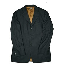 BENVENUTO men's jacket sport coat blazer business wedding party 48 M black wool