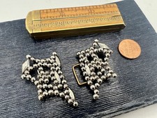 Antique French Faceted Cut Steel Art Deco Buckle Clasp Magnificent 