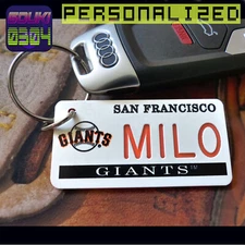 Personalized San Francisco Giants Keychain - Key Ring Tag - Custom Name - MLB