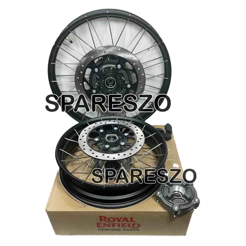 BLACK TUBELESS SPOKED WHEELS FRONT & REAR FIT FOR ROYAL ENFIELD HIMALAYAN 450 - Image 4 of 4
