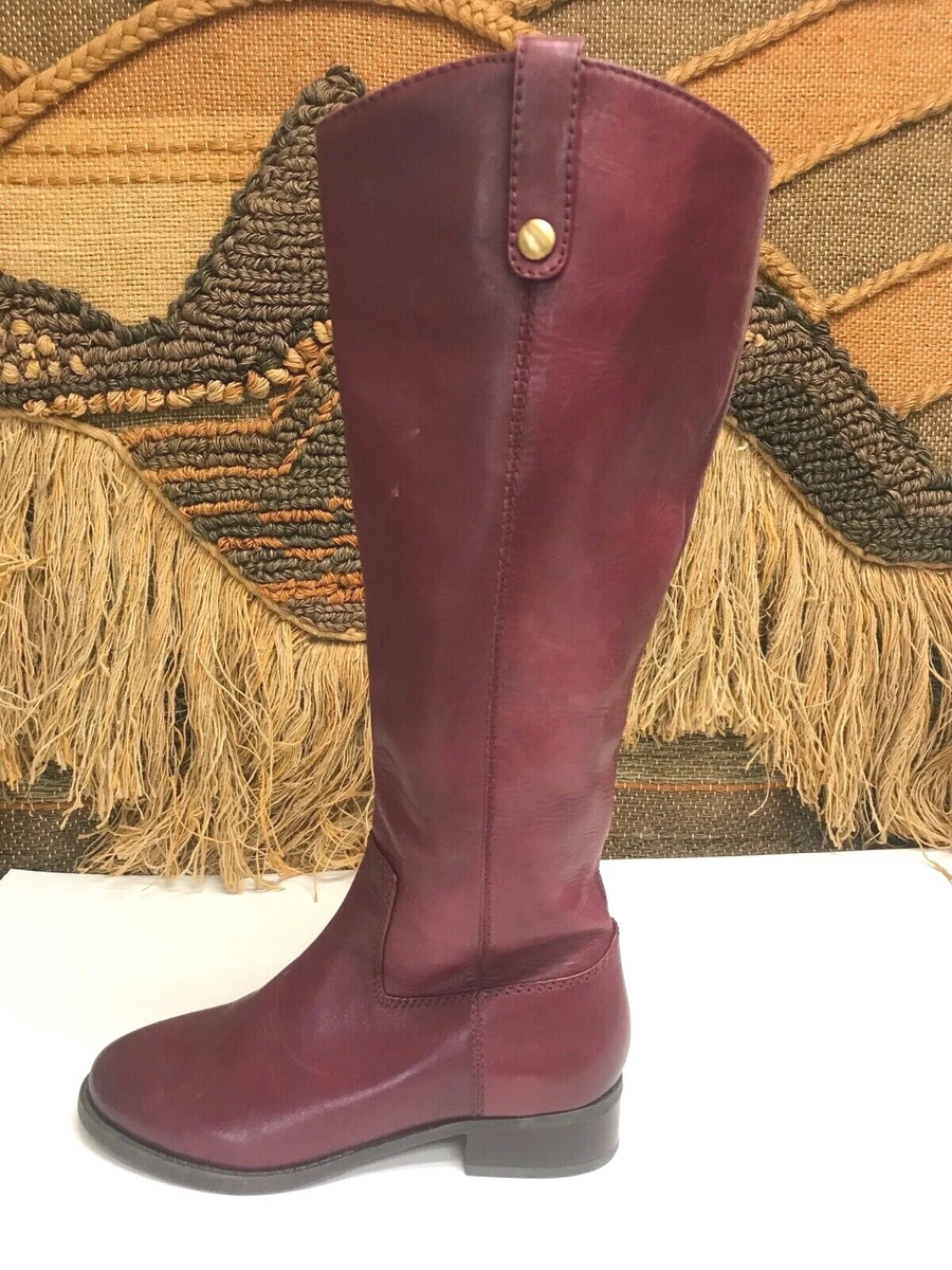 International Concepts Womens INC Fawne Leather BURGUNDY Riding