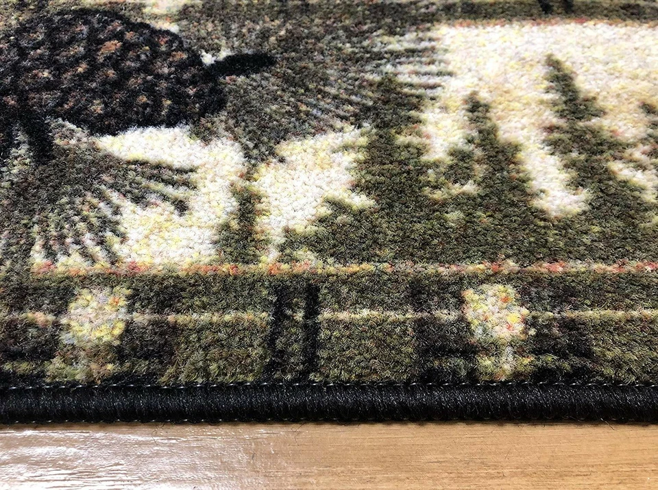 JUEGO DE BANDA DE RODADURA DE ESCALERA "Cono de Pino" Alfombra Alfombra Alfombra de Cabina Antideslizante Respaldo de Goma Beige Foto 2 de 3