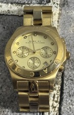Watch By Marc by Marc Jacobs Blade Chronograph Watch Gold Tone Needs Battery