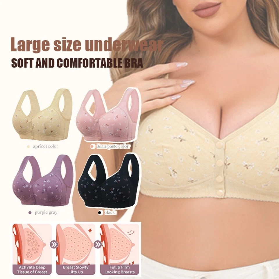 Senior Women Dais y Wireless Bras Front Closure No-Underwire Snp Closing Bra  - Image 2 of 4