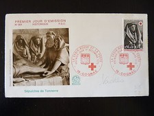 FRANCE PREMIER JOUR FDC N°1780  SEPULCHRE DE TONNERRE   0,50+0,10F  COGNAC  1973
