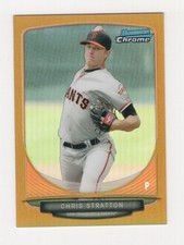 2013 BOWMAN CHROME MINI GOLD REFRACTOR 17/50 CHRIS STRATTON GIANTS #23