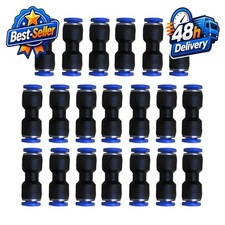 1/4 OD Pneumatic Quick Connector Push-to-Connect Fittings Pack of 20