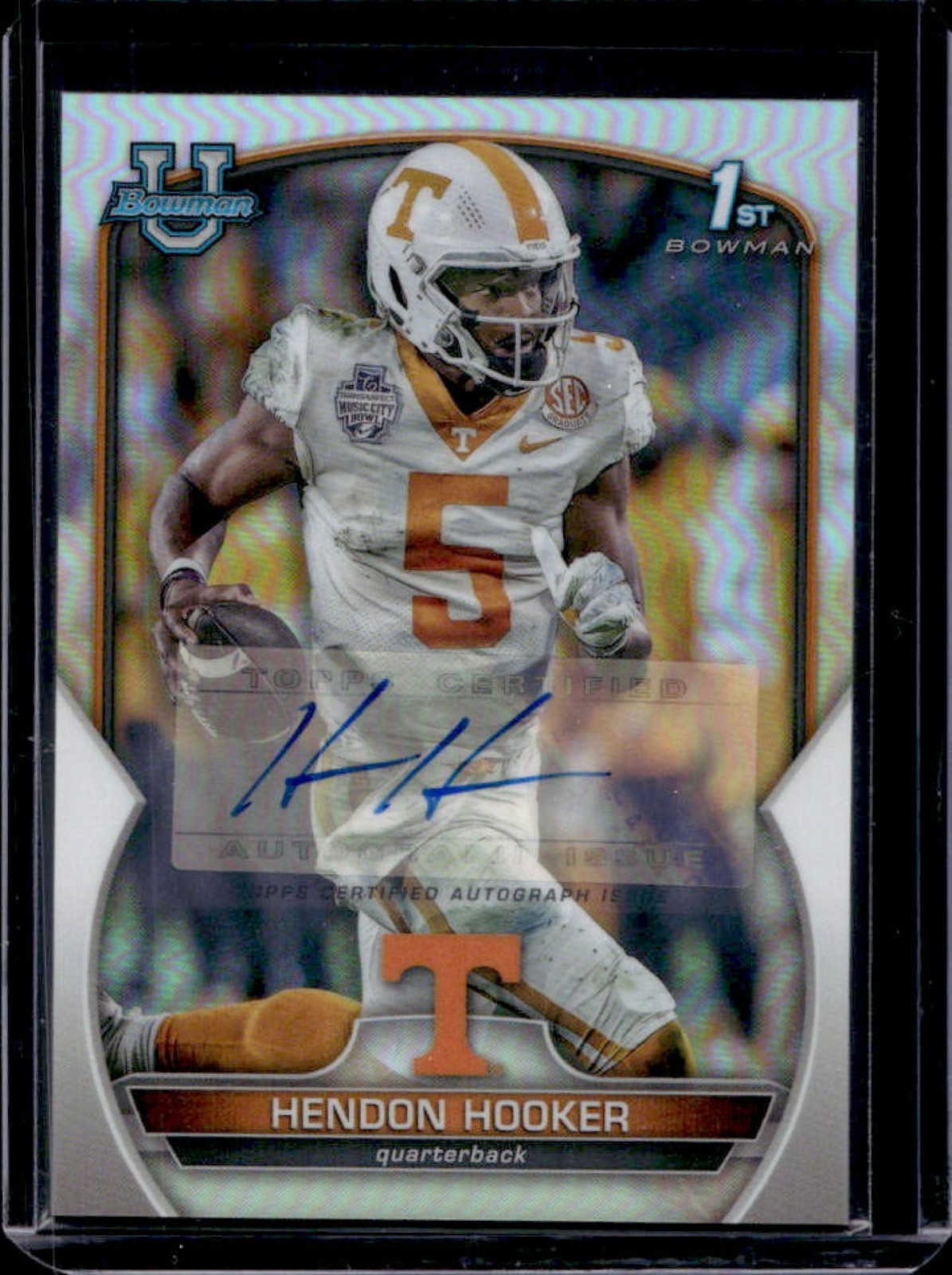 2022 Bowman Chrome U Hendon Hooker Prospect Auto Refractor RC #28/499