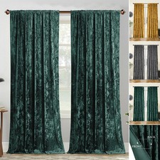 Samtvorhang 1/2er Thermovorhang Kälteschutz Elegant Verdunklungsvorhänge Samt