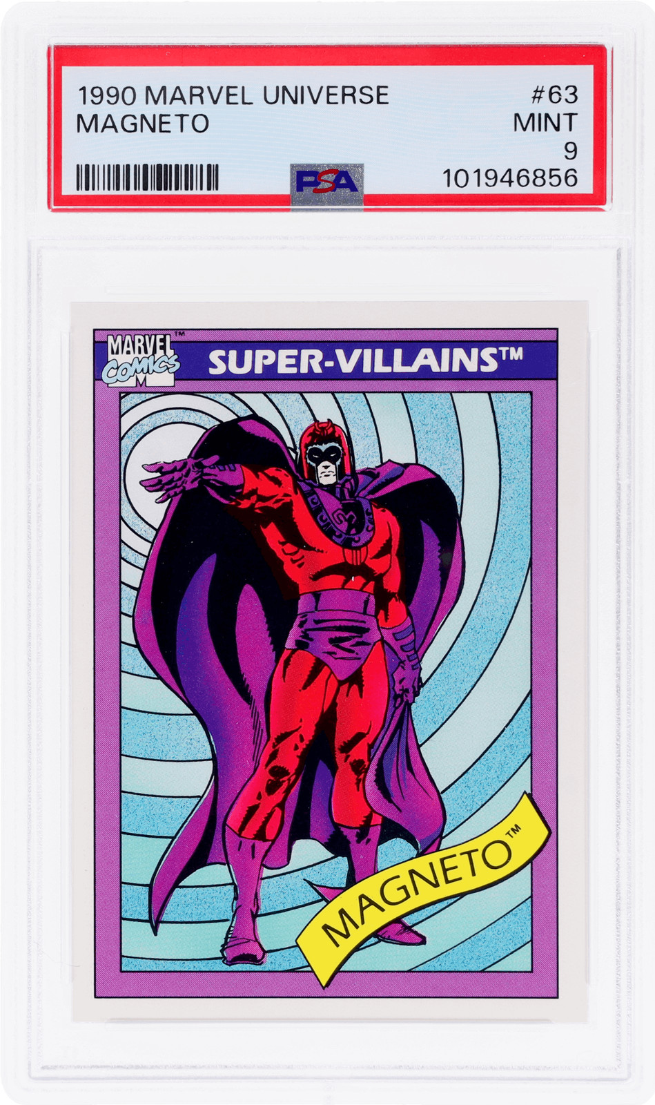 1990 Marvel Universe Magneto Super Villains #63 PSA 9