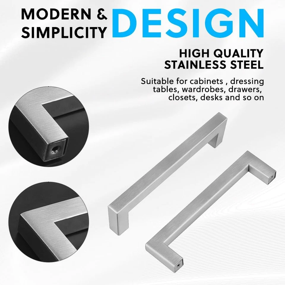 12 Pezzi Maniglie per Armadietti, Acciaio Inox Maniglie Armadio, Maniglie per Mo - Immagine 3 di 4