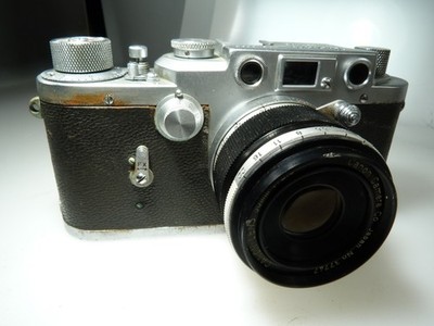 VINTAGE LEOTAX K Rangefinder Film Camera w CANON 50/2.8 Lens .READ