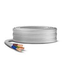 Primes DIY 3 Core Round White Flex Flexible Cable, stranded electrical copper... 16.27 per metre
