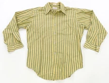 Rare Vintage FAMOUS BARR Gant The Hugger Town Collar Striped Casual Shirt 60s 32