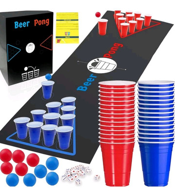 Lubibi 82PCS Beer Pong Set, Trinkspiel für Erwachsene (BESCHREIBUNG LESEN)