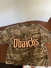 Arizona Diamondbacks Jersey Youth Brown Digital Camo MLB Baseball Button Front