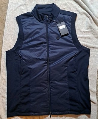 G/Fore Full Zip Repeller Vest Men s Size XL Navy Blue TWLT Golf G4MA23O49O NWT