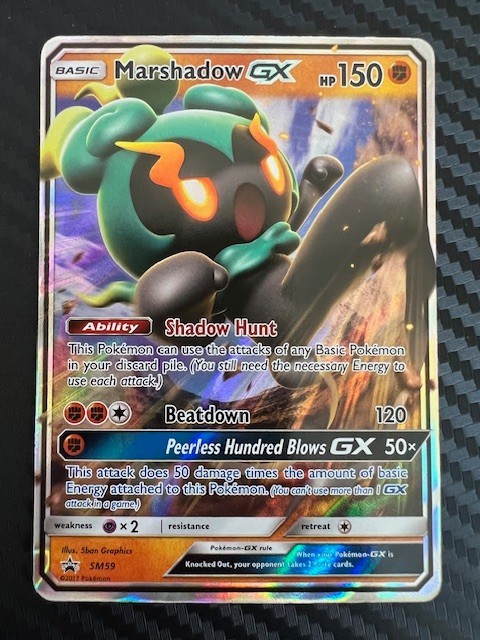 Pokemon TCG Marshadow GX SM59 Sun & Moon Holo Black Star Promo VLP