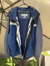 Columbia Blue Gray White Colorblock Jacket Me...