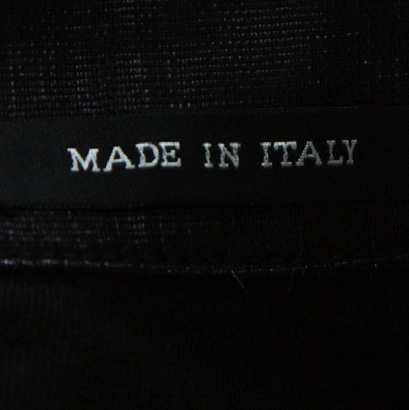 Gucci Giacca Nera Lurex Lavorata a Maglia Aspetto Lucido M