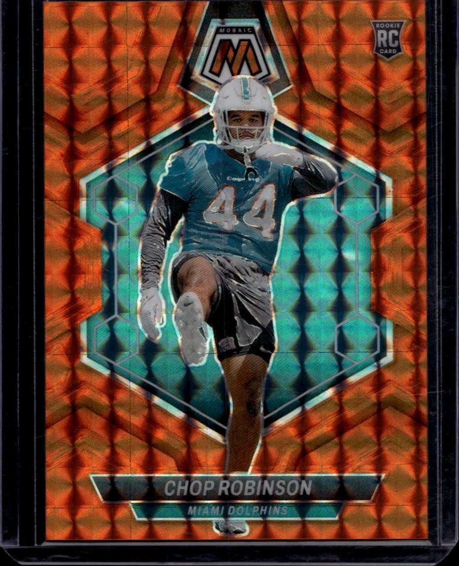 2024 Panini Mosaic #321 Chop Robinson Mosaic Orange #/199