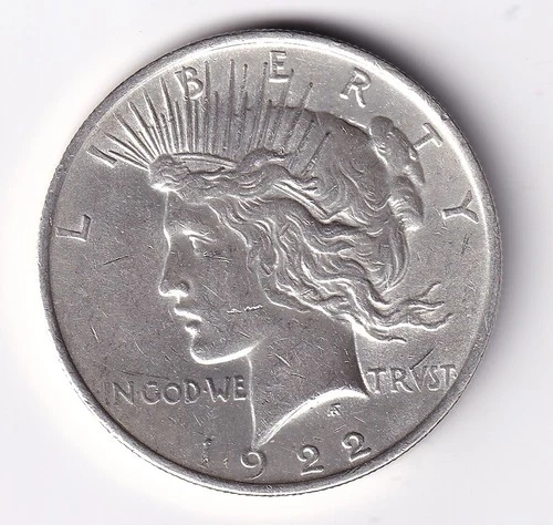 1922 Peace Silver Dollar $1 Coin 90% Silver n.233