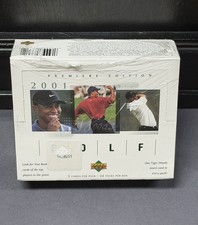 2001 UD Golf Premier Edition Factory Sealed Hobby Box💥Possible Tiger Woods RC💥
