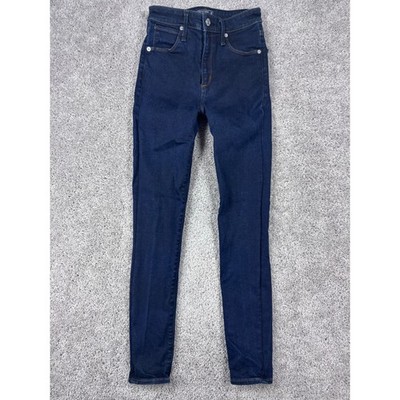 Abercrombie & Fitch Simone High Rise Super Skinny Jeans Dark Wash 24 00S Indigo