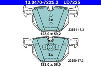 ATE Bremsbelagsatz Scheibenbremse FüR BMW 13.0470-7225.2