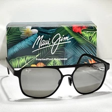 MAUI JIM 2ND REEF MJ607-02 MATTE BLACK/NEUTRAL GREY LENS 59-17-140