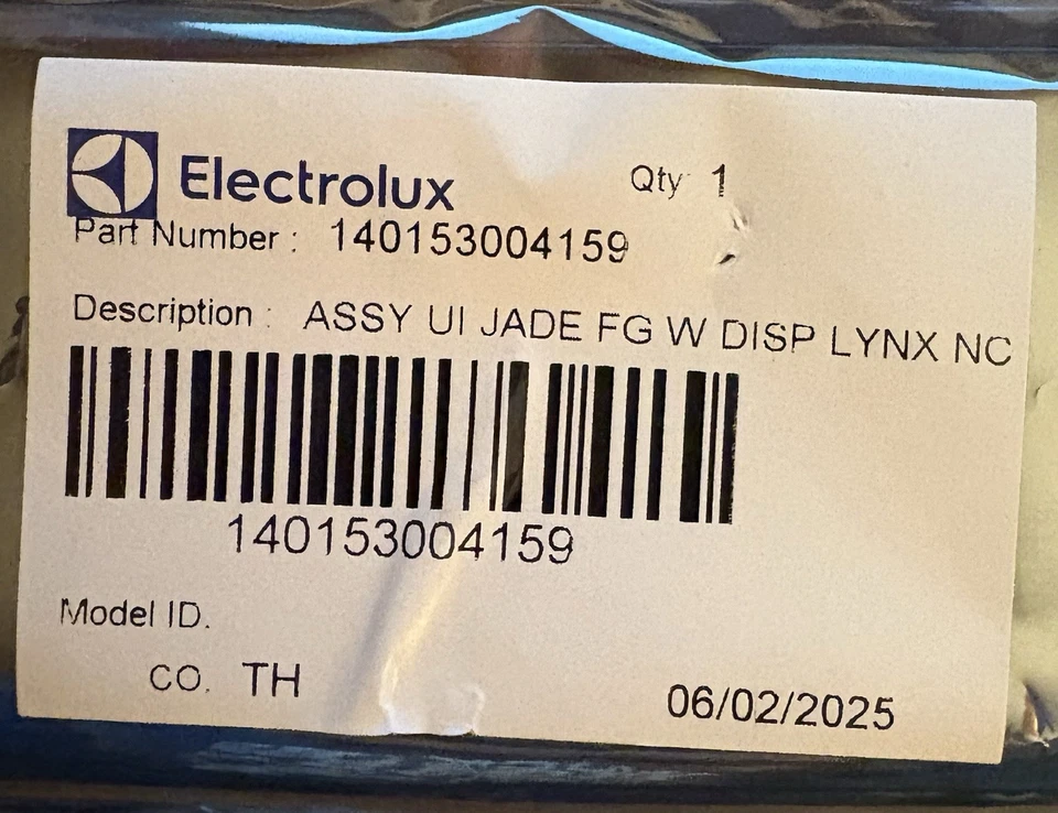 Panel de control de pantalla Electrolux 140153004159 Foto 2 de 2